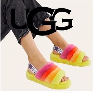 UGG Rainbow Colorful Slippers nwot